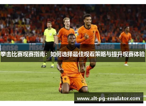 拳击比赛观赛指南：如何选择最佳观看策略与提升观赛体验